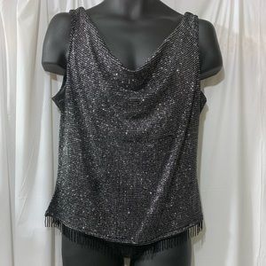 J.B. S black with silver glitter